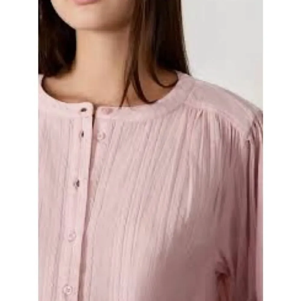 Anthropologie Calson Romy Light Pink Button-Front Blouse